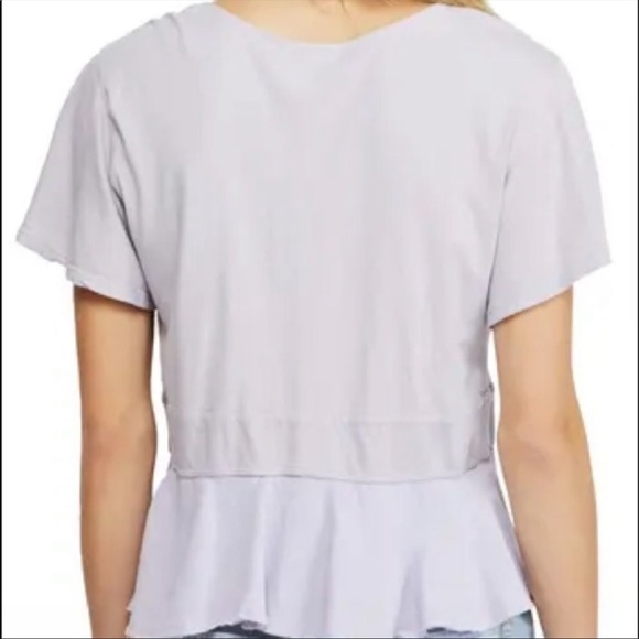 Free People Knot Me Tee in Lilac NWOT - Picture 3 of 10